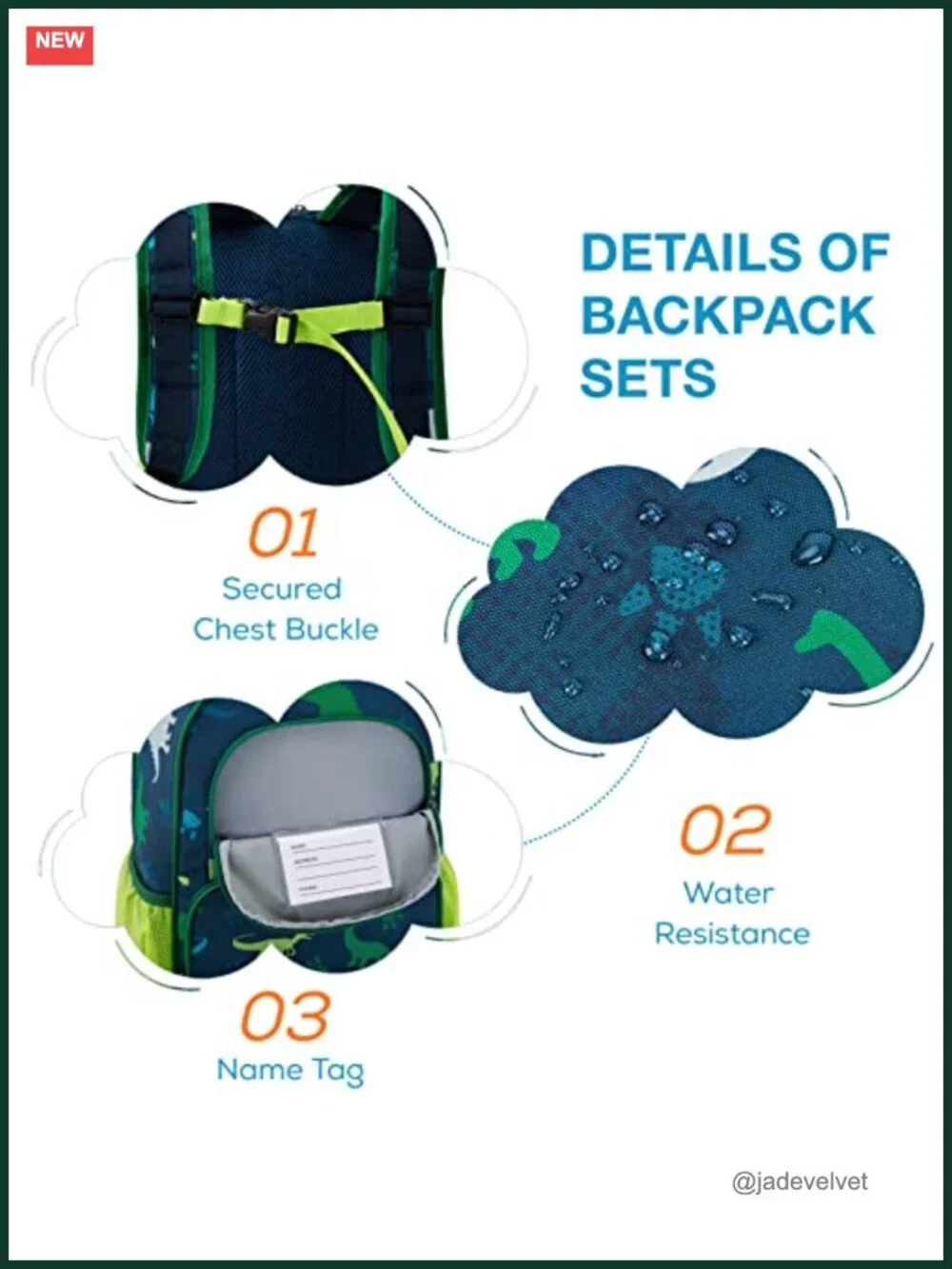 Kids Backpack Set with Lunch Box for Boys Girls 4-8